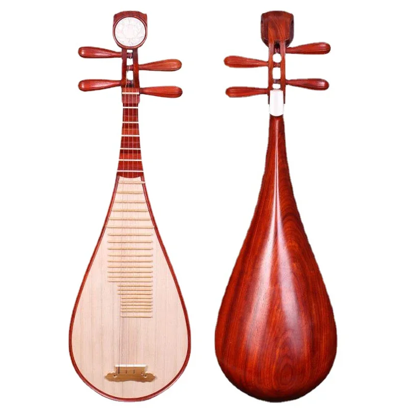 

Handmade Rosewood Children Pipa Lute Instrument Beginner Pipa Gifts Traditional Chinese Musical Instrument Peony Headstock 88cm