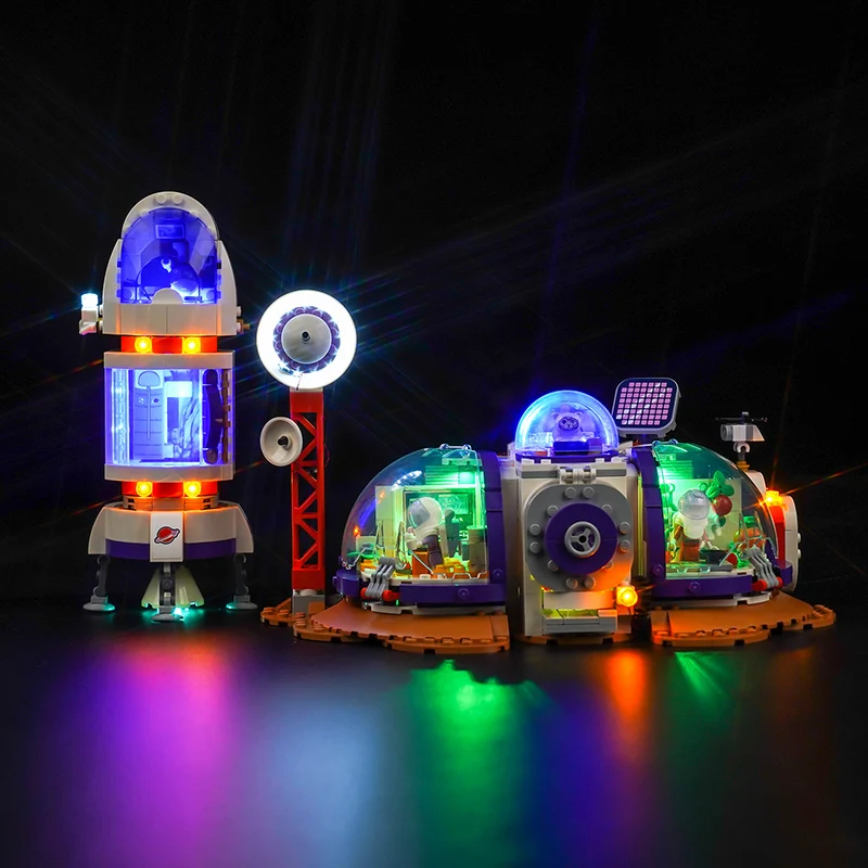 

The Vonado LED 40522 set is suitable for Mars Space Base and Rocket building blocks (including lighting accessories only)