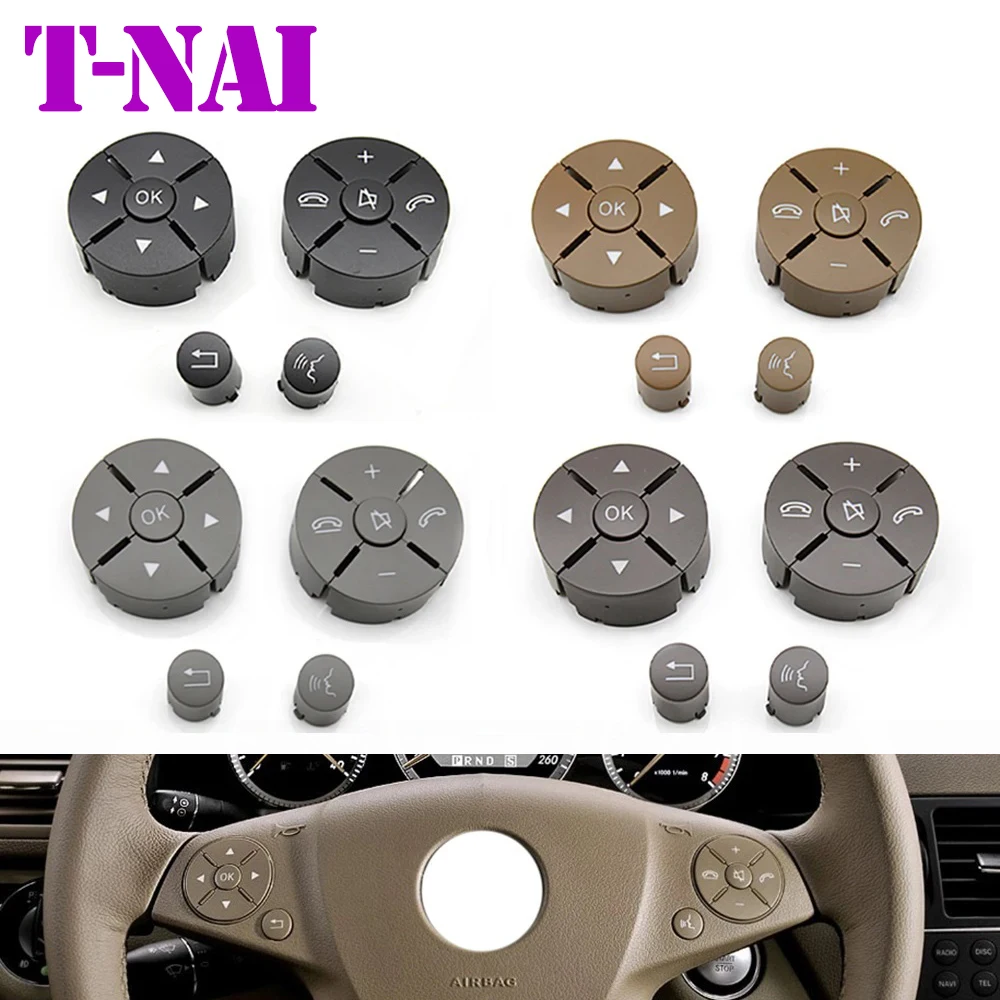 Car Multi-function Steering Wheel Switch Control Buttons For Mercedes Benz C E GLK Class W204 X204 W207 W212