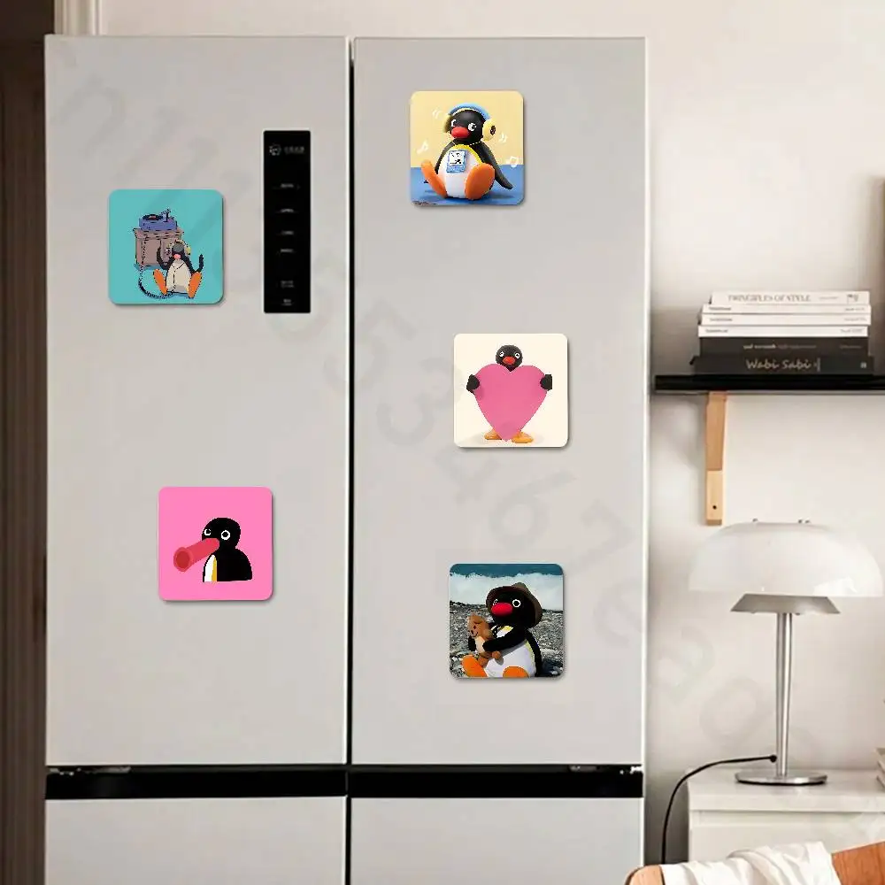 Penguin P-Pingu Fridge Magnets Magnetic Refrigerator Memorial Gifts For Kitchen Office Locker Travel Home Deco