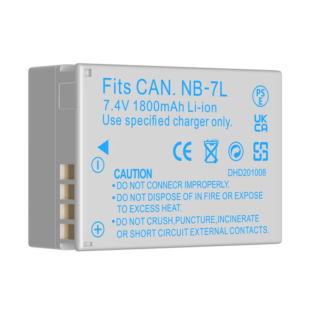 PALO – batterie pour appareil photo, 1800mAh NB7L NB 7L NB-7L, avec écran LCD, double USB, pour Canon PowerShot G11 G10 SX30 G12 SX30IS