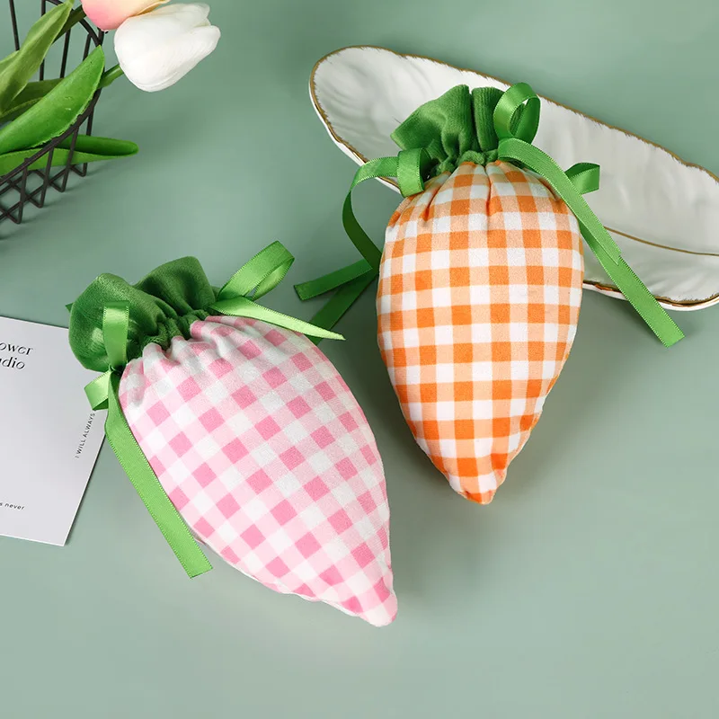 Velvet Easter Bags Cute Carrot Gift Packing Bags Dropshipping Radish Chocolate Candy Bags Wedding Birthday Party Decoration 2026
