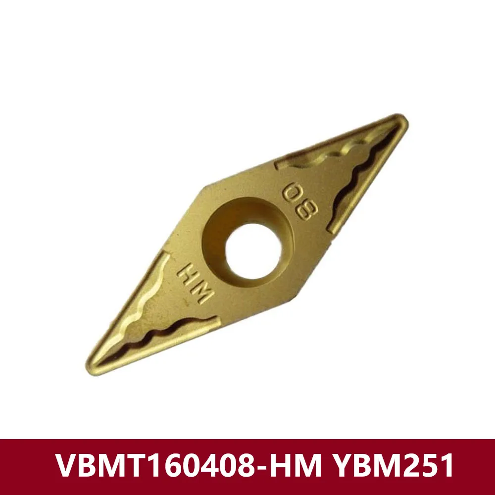 Machine Carbide Inserts VBMT 160408 HM CNC Lathe Cutter Original VBMT160408-HM YBM251 VBMT332-HM Turning Tools VBMT1604 VBMT16