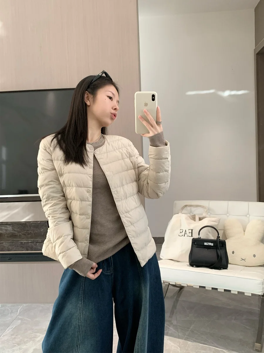 

Легкая портативная модная куртка-пуховик Bling Bubble с длинными рукавами, свободного кроя, для повседневной носки