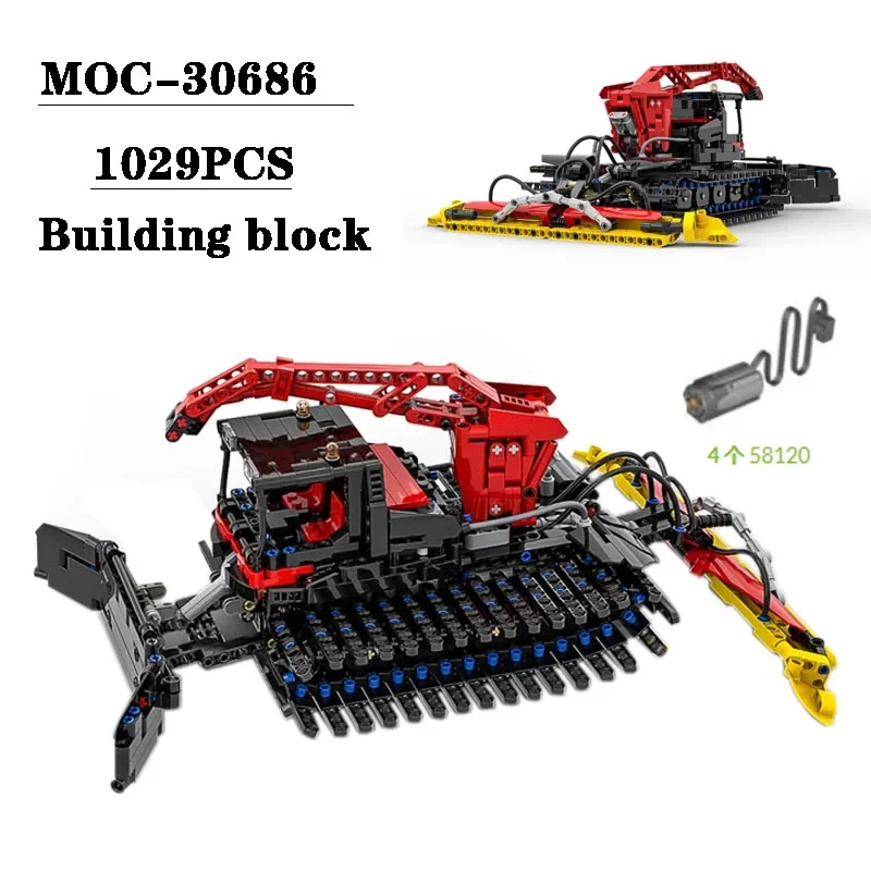 MOC-30686 Compatible con vehículo de orugas clásico para niños, modelo de costura, 1029 piezas, bloques de construcción, juguetes de cumpleaños y navidad, regalos