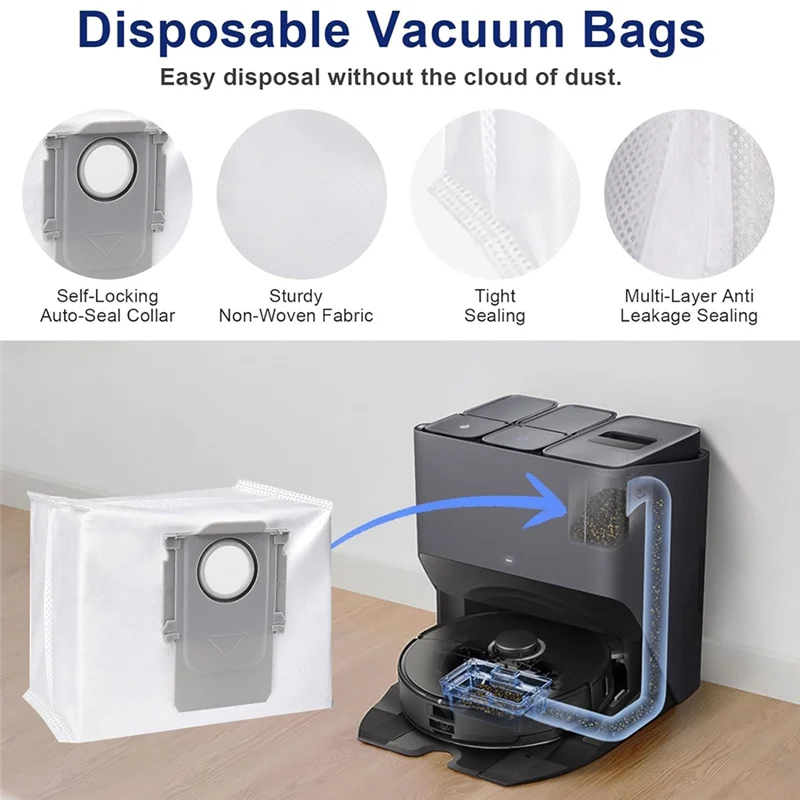 

B90B-For Roborock S8 Pro Ultra Robot Vacuum Cleaner Replacement Parts Main Side Brush Mop Pad Washable Filter Vacuum Bags