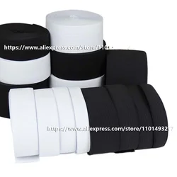 White/Black Elastic Bands For Sewing Accessories Garment Pants Sewing Fabric 0.3cm-6cm Width