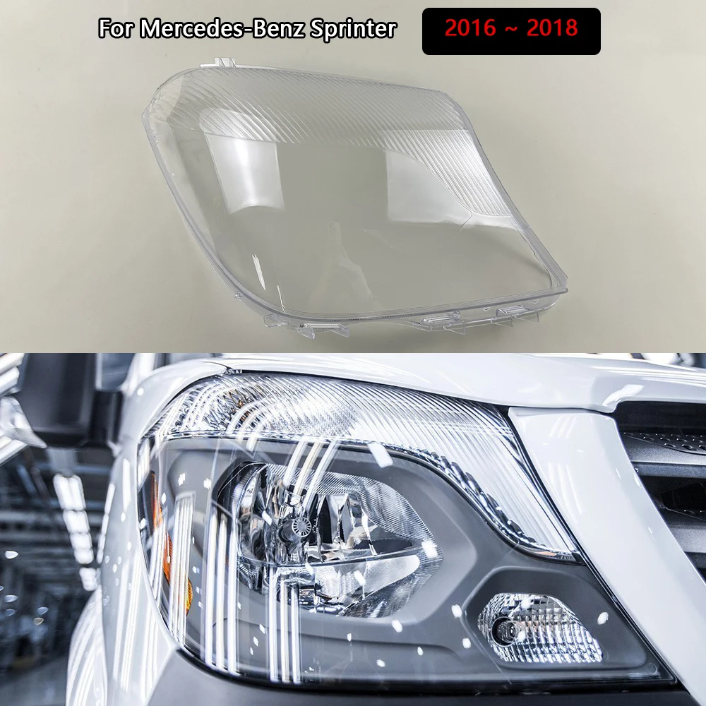 

For Mercedes-Benz Sprinter 2016 2017 2018 Headlamp Cover Headlight Shell Transparent Lens Plexiglass Replace Original Lampshade