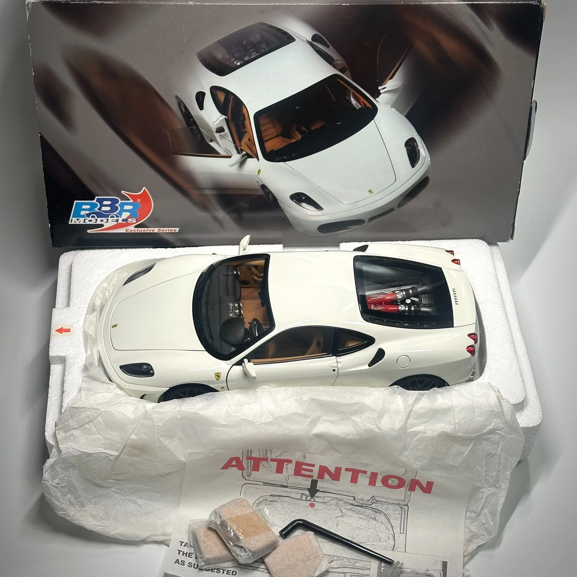 

BBR 1:18 F430 White Simulation Limited Edition All Open Alloy Metal Static Car Model Toy Gift