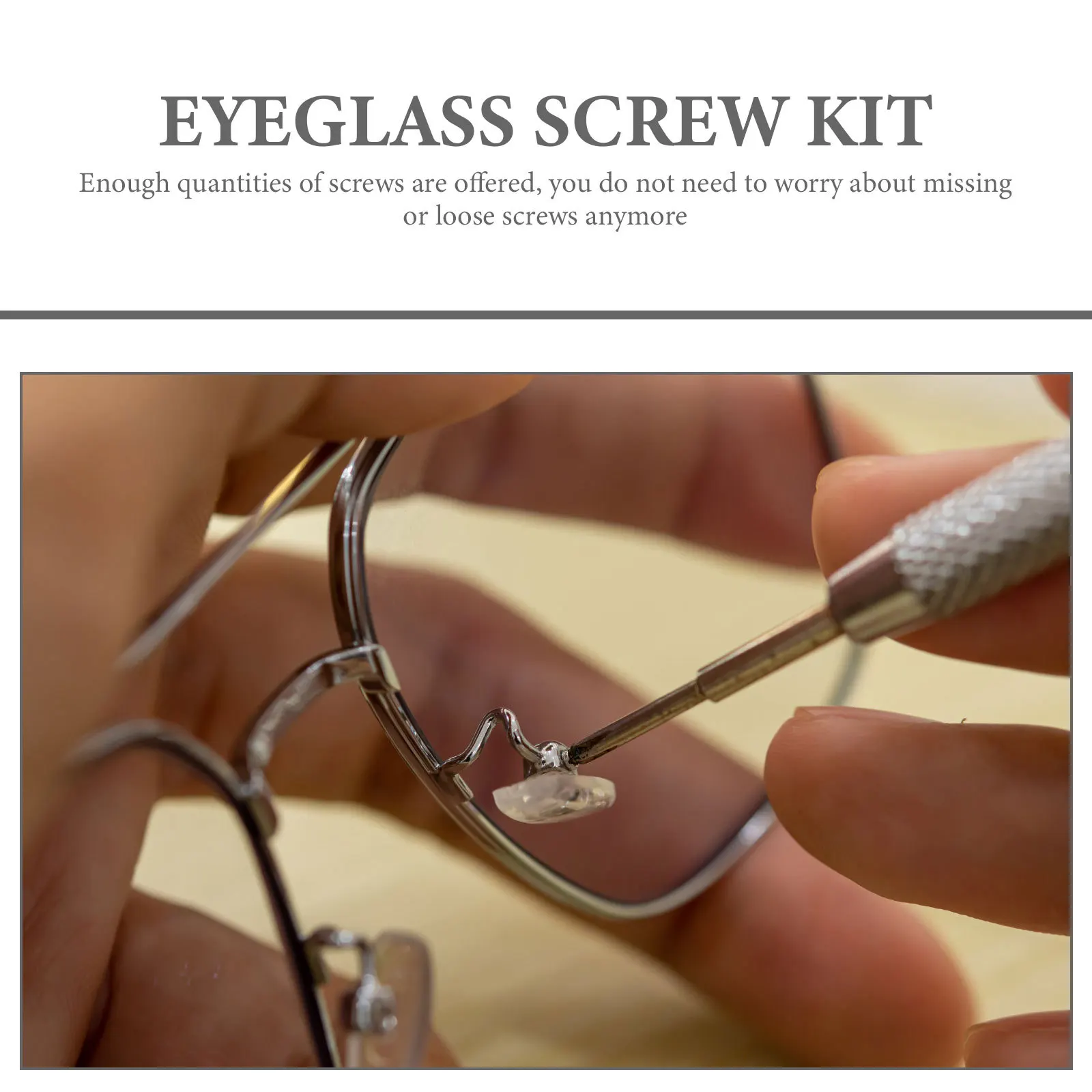 

1Set Eyeglass Screw Kit Replacement Screws for Glasses Watches Jewelry Practical Repair Set Multiple Use Design