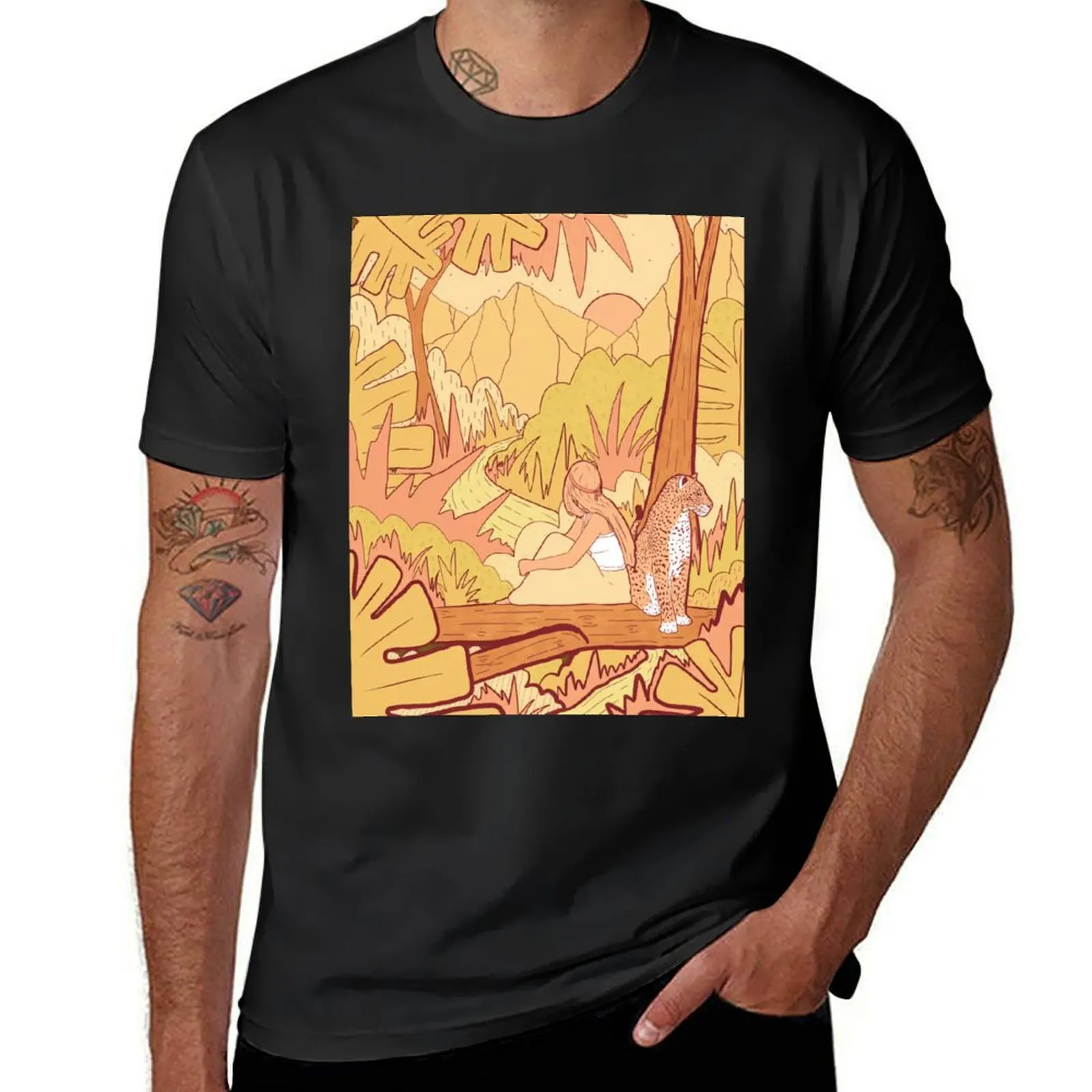 Waiting by the stream T-shirt aesthetic clothes hippie clothes plus sizes blacks men t shirt