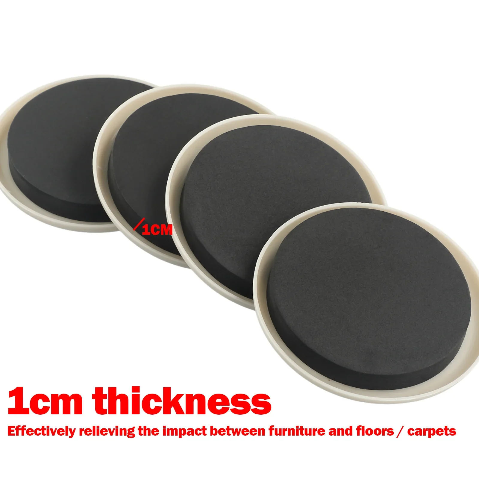 4pcs 3.5inch Furniture Slider Round EVA Moving Slider For Move Heavy Large Furniture Appliances Household Accessories