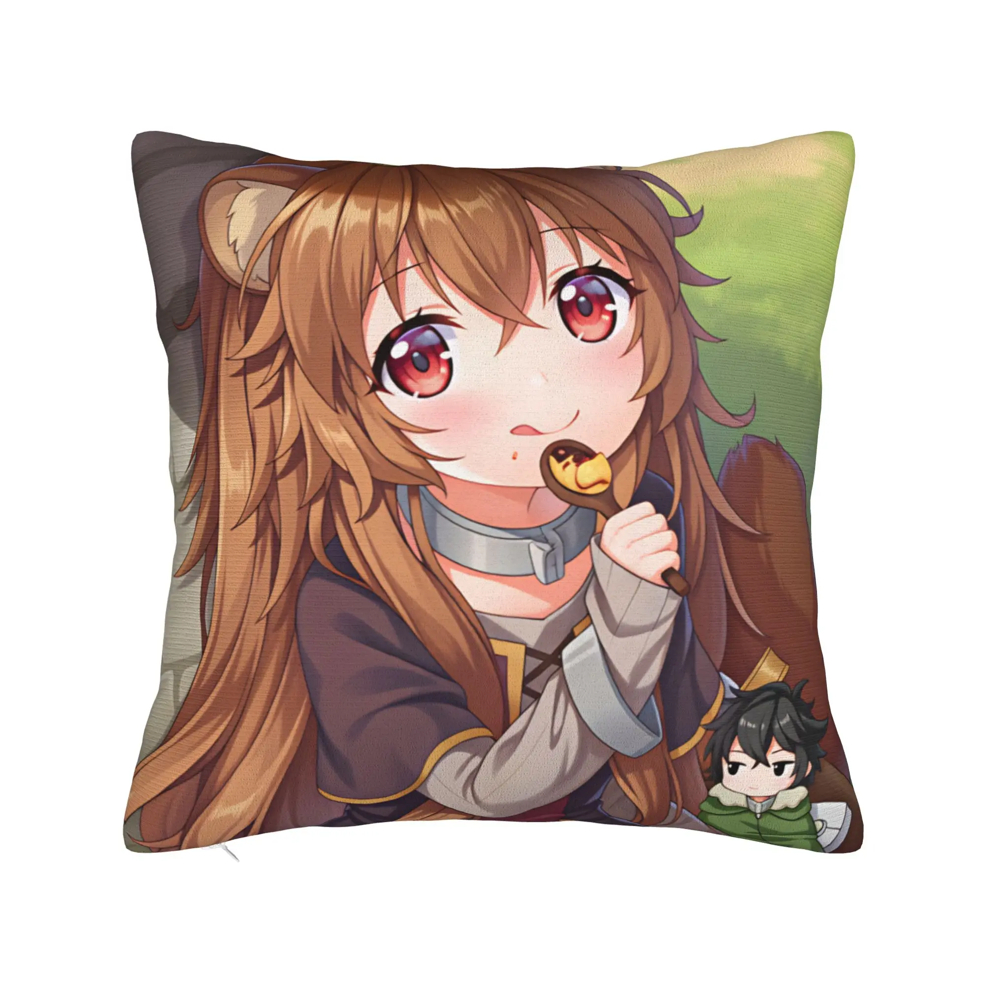 Pillow Cover Raphtalia S-Shield Hero TRotSH  Funny Pillow Case For Living Room Chair Pillowcases