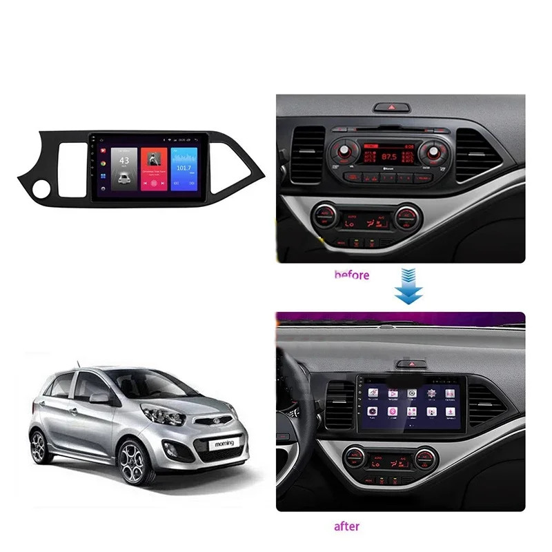 Car Multimedia Frame Car Radio Audio Frame Dashboard Panel 9