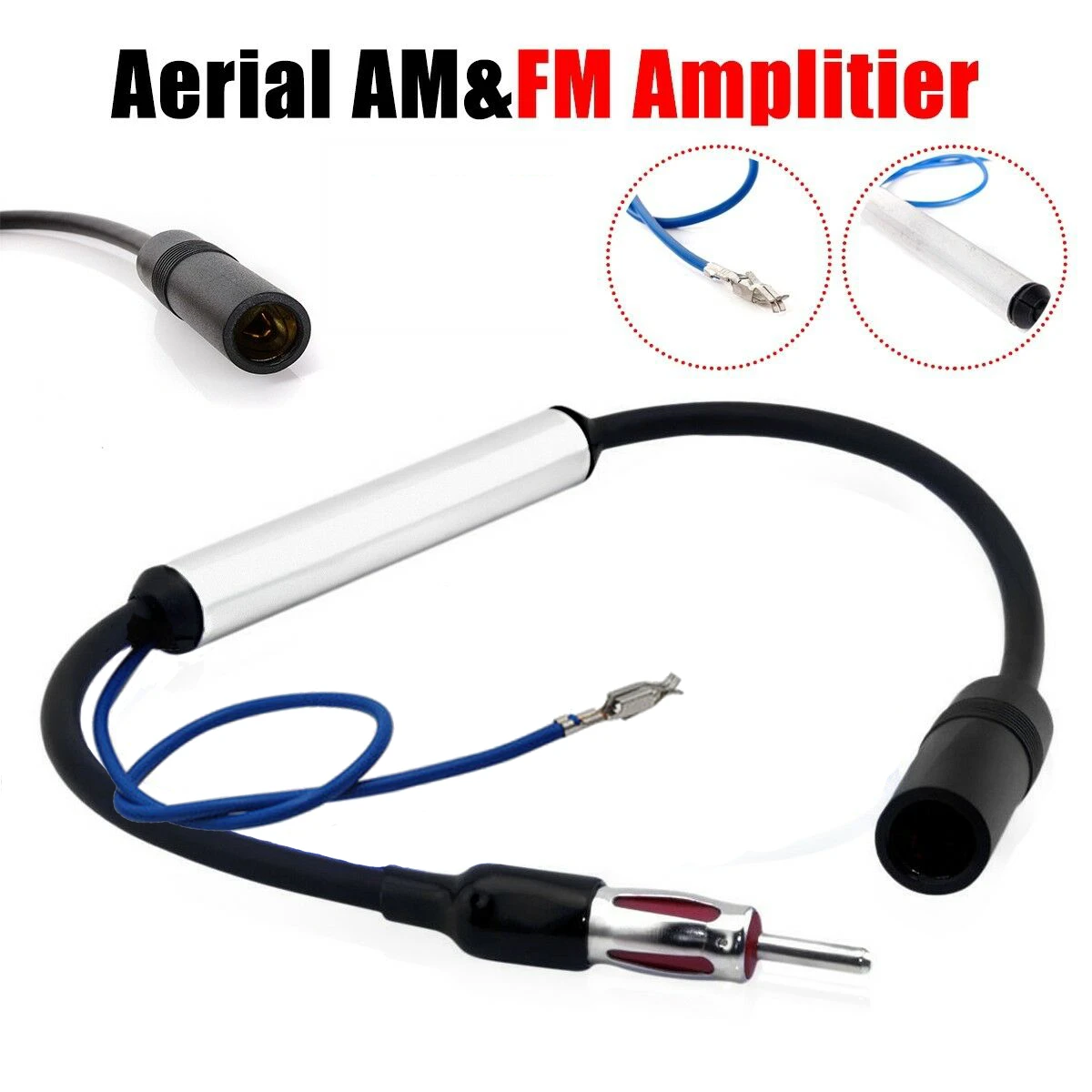 Universal Car Accessories Hidden Amplified Antenna AM/FM Radio Ariel 12V Electroni Car FM AM Antenna