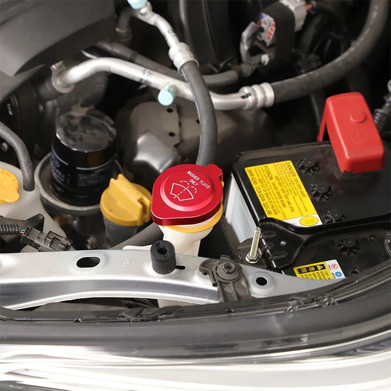 لسوبارو فورستر 2019-2024 سبائك الألومنيوم الأحمر ممسحة السيارة غطاء مفتاح المياه اكسسوارات السيارات الداخلية الزخرفية