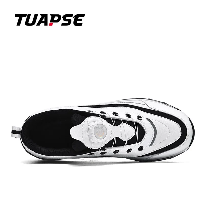 TUAPSE Brand Men BOA Rotary Buckle Running Shoes Chunky Trendy Sneakers Thick Bottom Jogging Footwear Outdoor Damping Shoes