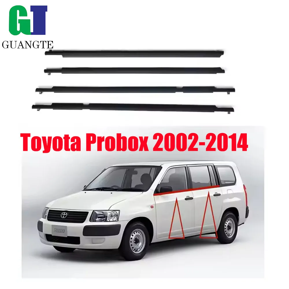 

Black Car Toyota Probox 2002-2014 68160-52071 68210-52071 Weatherstrip Glass Window Molding Trim Seal Belt Compatible