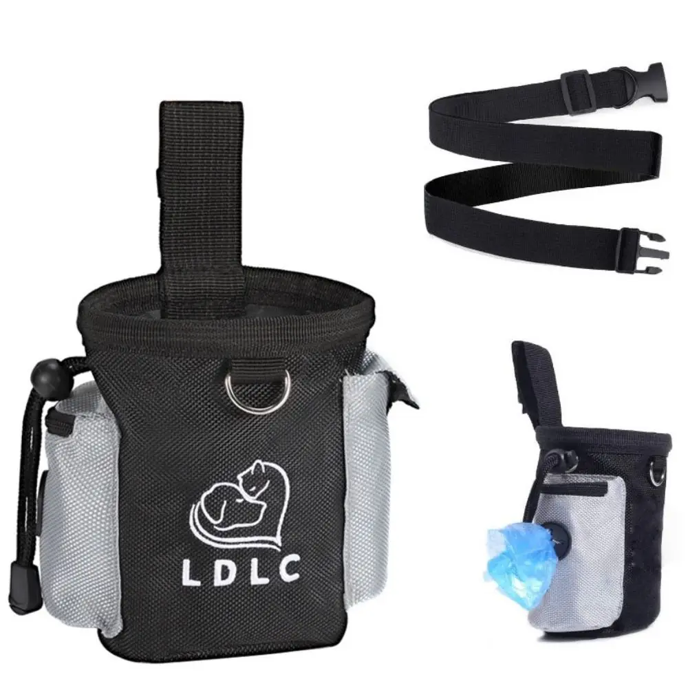 Large Capacity Dog Treat Bag Can Carry Multi-functional Dog Feeding Pouch Feeding Pack Pocket Pet Trainer Waist Bag Snack Reward