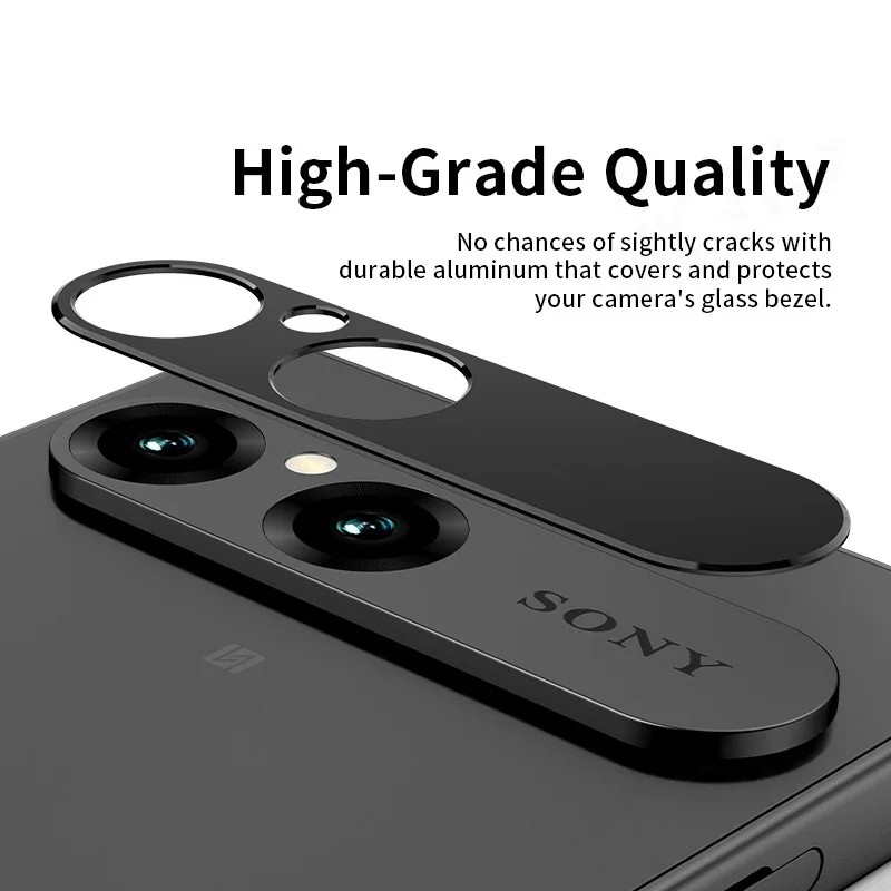 for Sony Xperia 10 VII  Camera Bezel Anti Scratch Metal Frame Cover Hollow Film Super Slim Lens Protector Cap Sticker