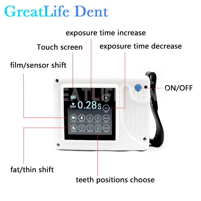 Greatlife Dent Portable Dental X Ray Camera Original HyperLight X-ray Machine Wireless RVG Image Sensor Radiovisiograph System