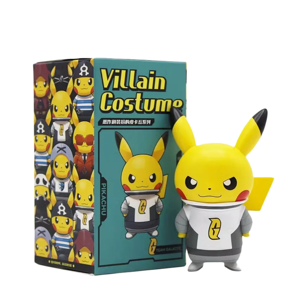Pokemon Prank Dress Up Pikachu Villain Series Doll Blind Box Team Rocket pokragon decorazioni di Halloween figura anime