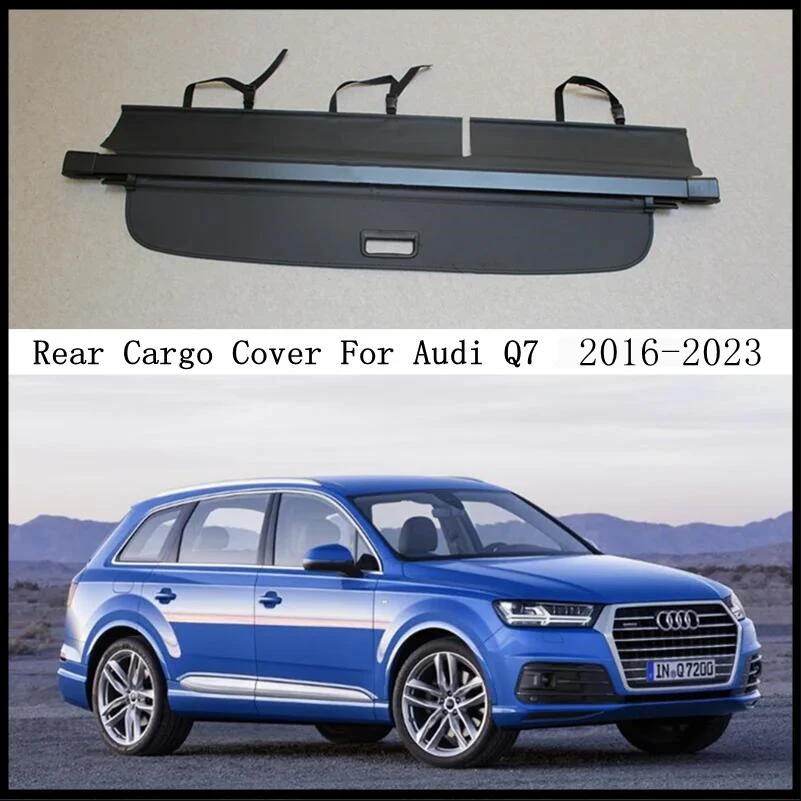 

Rear Cargo Cover For Audi Q7 2016 2017 2018 2019 2020 2021 2022 23 Privacy Trunk Screen Security Shield Shade Modification Parts