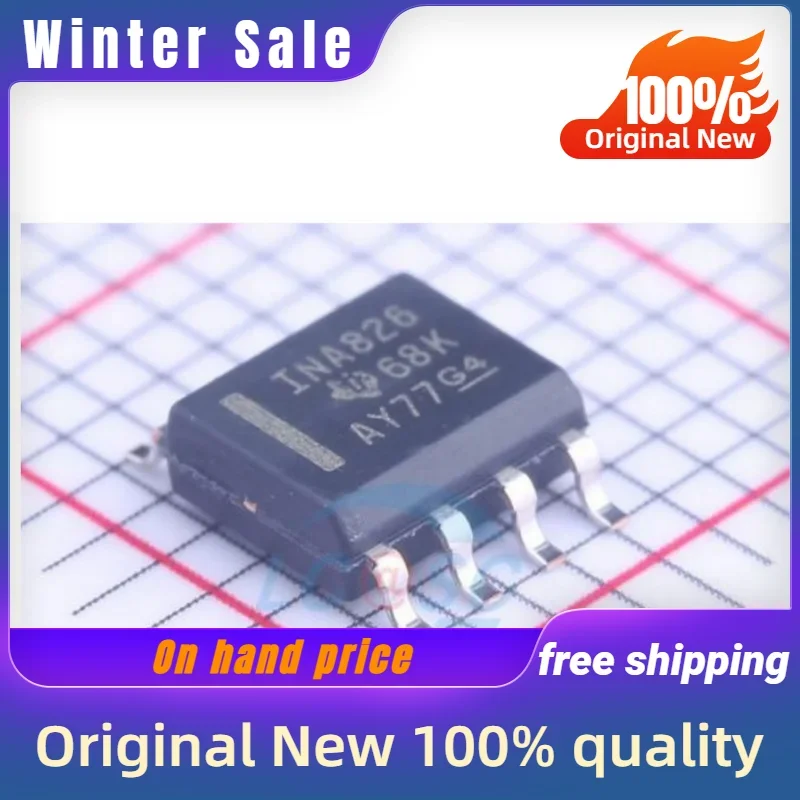 10PCS New original INA826AIDR INA826AID INA826 SOP8 quality goods
