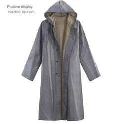 Hiking Canvas Labor Resistant Flood Raincoat Cotton Rubber One-piece Windbreaker Rain Products Adults Rain Coat