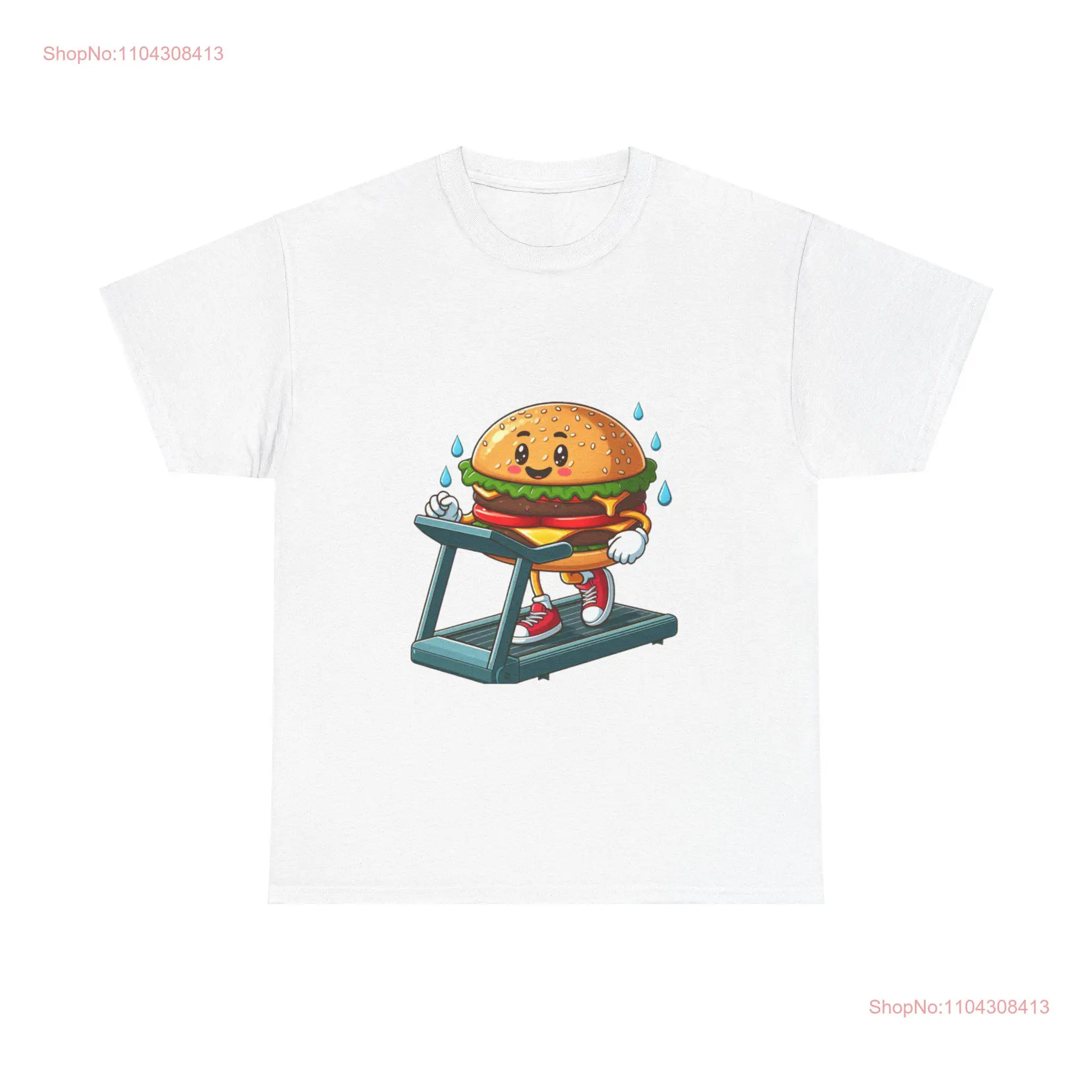 Burger running on a treadmill shirt long or short sleeves