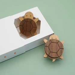 Cute Turtle Shape Creative Coat Hook for Children's Room Wall Mounted Keys Bags Hangers Solid Wood Bathroom Towel Racks Storage