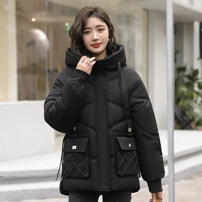 Women\'s Short Loose And Thick Winter Clothing 2024 New Cotton Jacket Women\'s Winter Cotton Jacket Hooded Jacket Women New