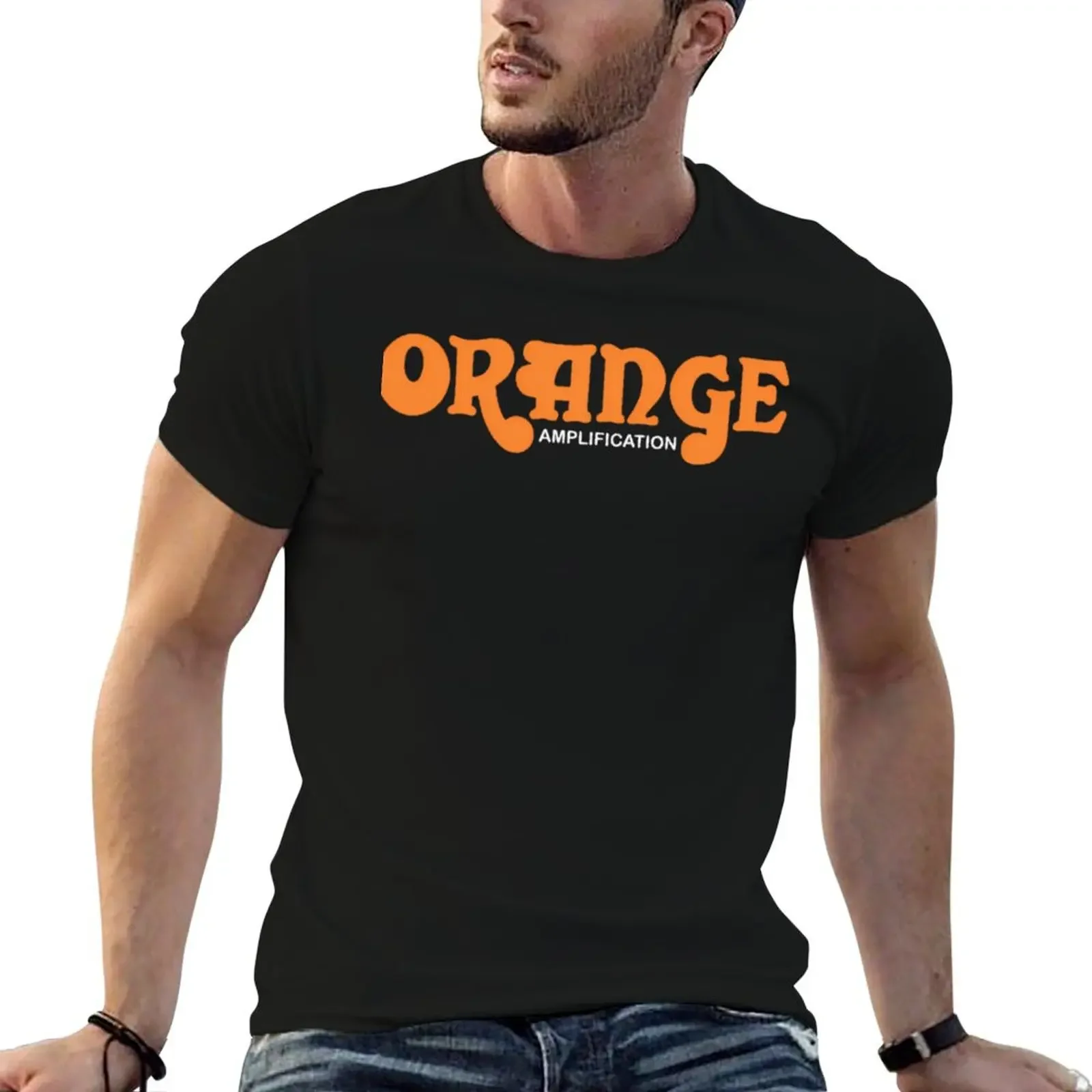 Orange Amplification Classic T-Shirt quick drying oversized graphic tee men clothings