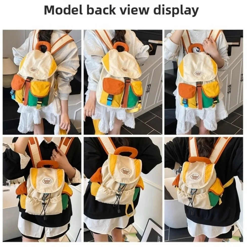 

Повседневный нейлоновый рюкзак на шнурке, легкий школьный рюкзак для студентов, вместительный, с множеством карманов, унисекс, для родителей, городской рюкзак, сумка для книг