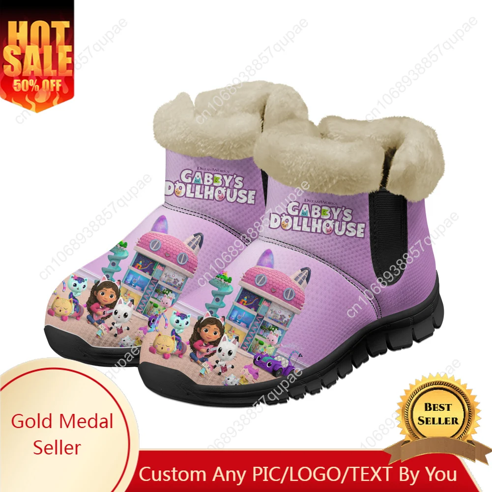 Funny Gabbys Dollhouse Snow Boots Chucky Cartoon Men Women Teenager Custom Boot Casual Keep Warm Snow Shoe Couple Sports Shoes