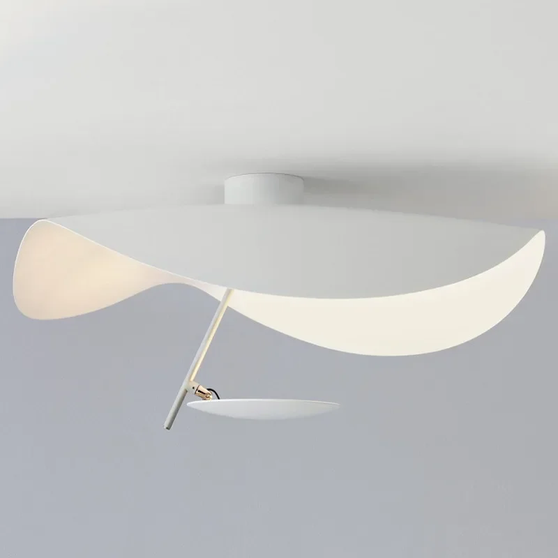 

Nordic Designer Lotus Leaf Ceiling Lamp Iron Black Iron Hang Lights for Living Room Decoration Bedroom Hanging LED Ceiling Light