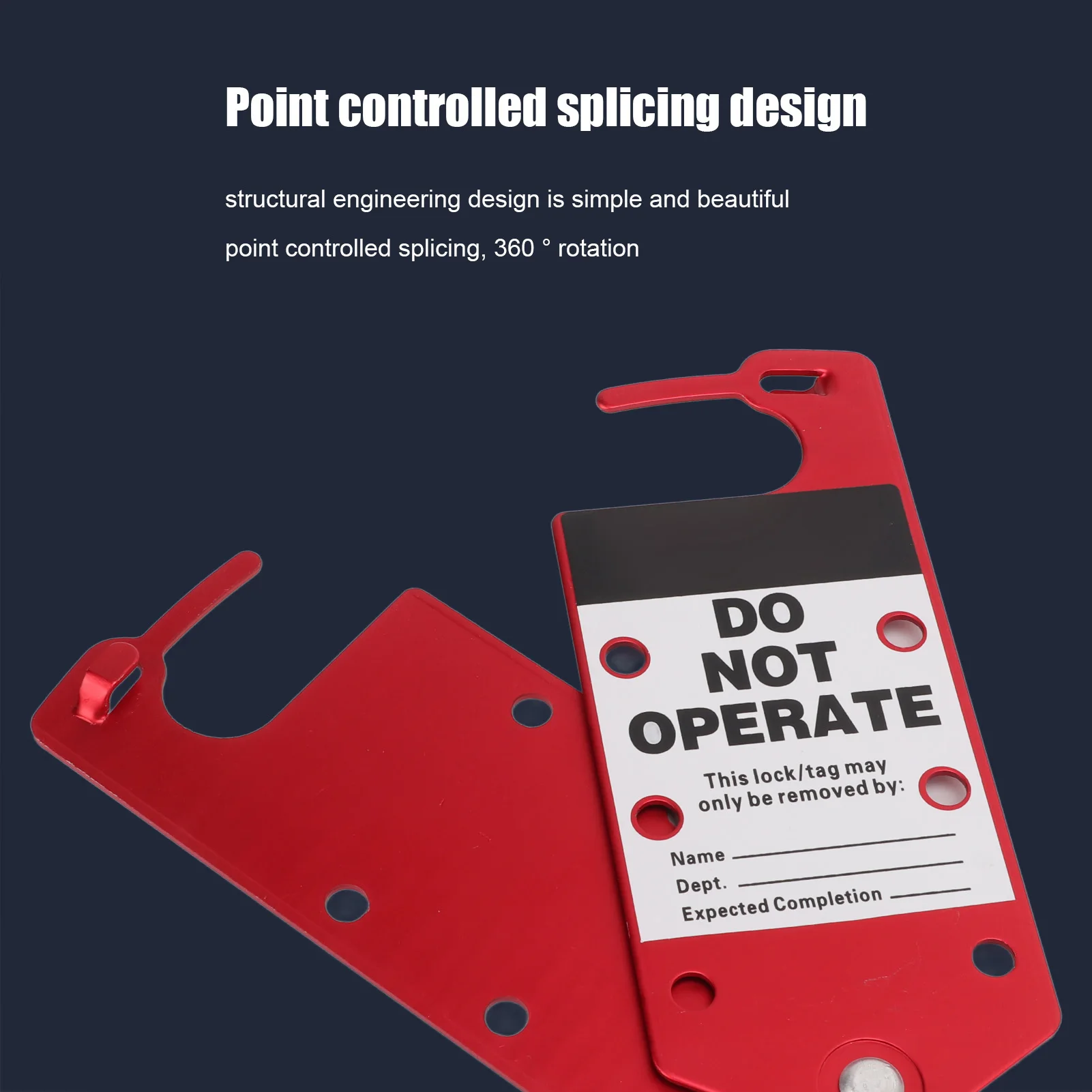 

Writable Aluminum Alloy Safety Lockout Hasp with Tamperproof Locking Tabs 38mm/1.5in Padlock Loto Safety Padlocks Lockout Hasp