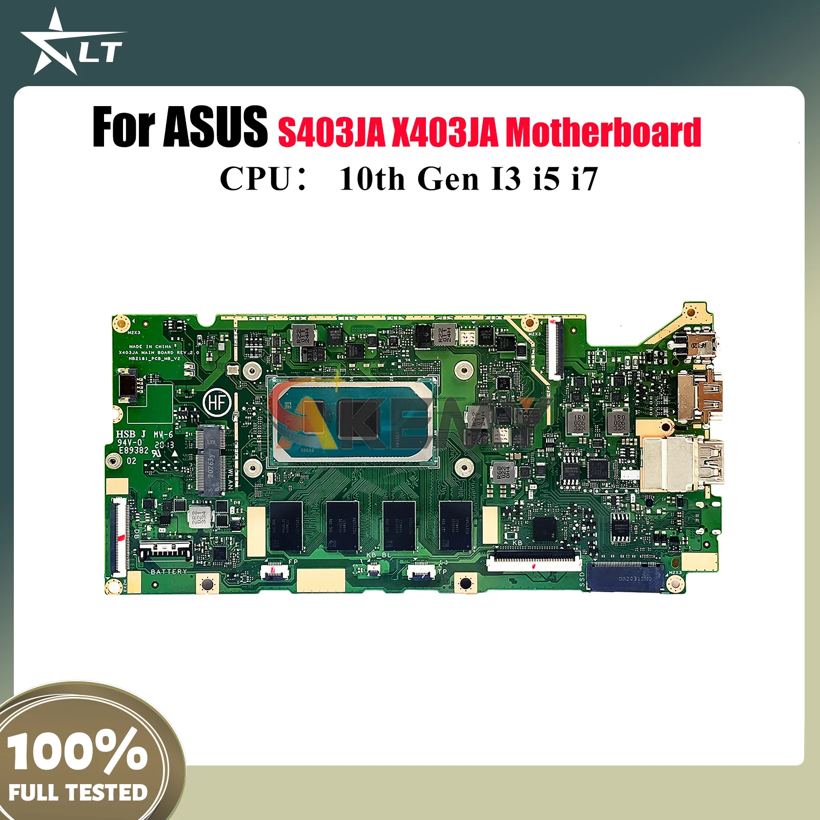 

X403JA Материнская плата для ноутбука ASUS VivoBook X403JA X403J S403JA Материнская плата для ноутбука с 10-го поколения I3 i5 i7 tests ОК быстрая доставка