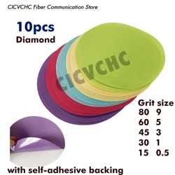 10pcs Diamond Polishing Film with self-adhesive backing, 127mm, long life 0.5µm to, 80µm
