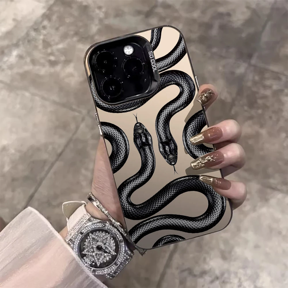 Dark Aesthetic Coiled Snake Minimal Case For Samsung Galaxy S26 S25 S24 S23 Ultra S22 Plus S21 FE A56 A55 A54 A53 A36 A34 A33 - view 5