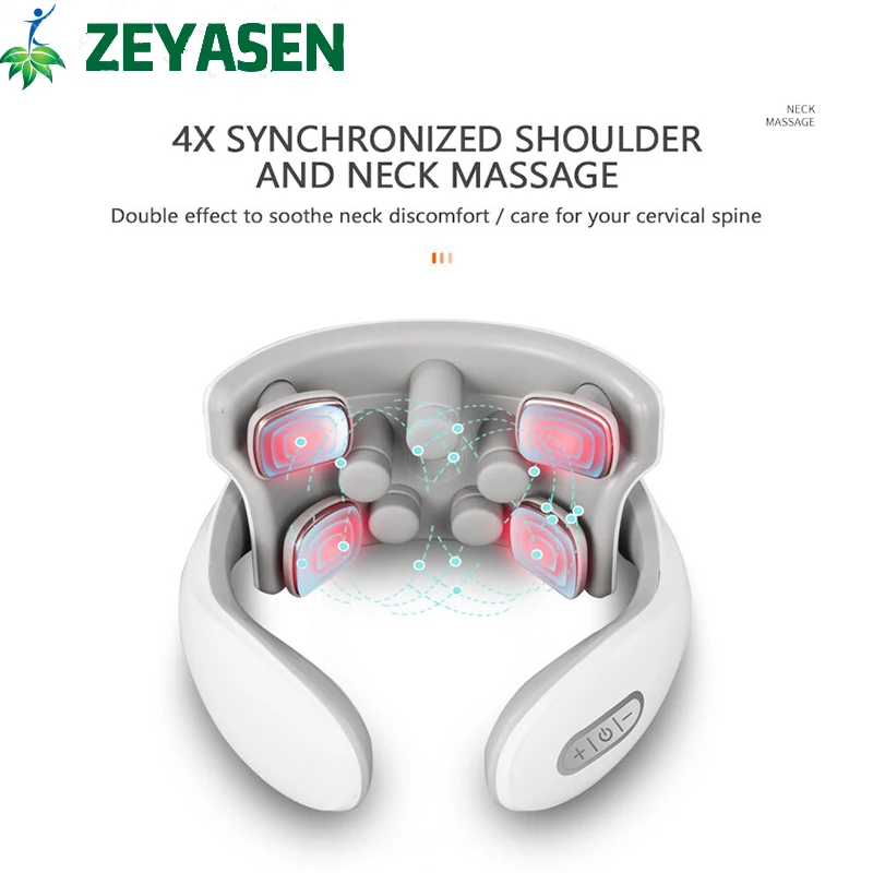 

Neck Massage Instrument Intelligent Electric Rechargeable Heating Hot Pressing Magnetic Pulse Neck Massage Instrument