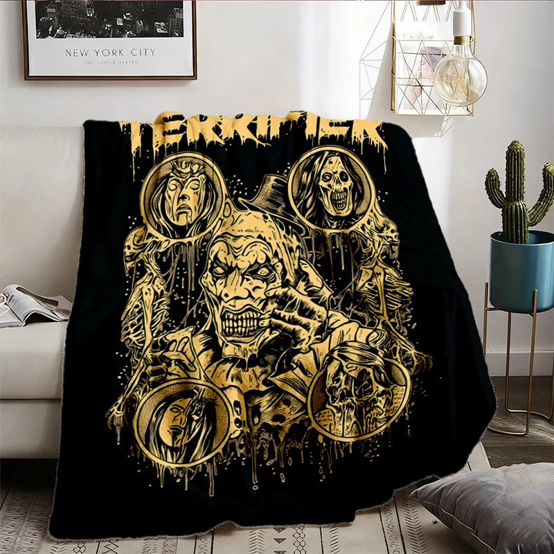 Vintage Terrifier Horror Movie Soft Blanket: Spooky Halloween Graphic Warm Blanket