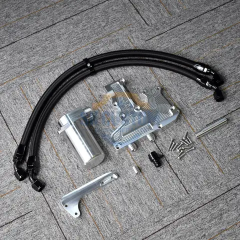 Car Splash Resistant Oil Collection Tank For Volkswagen Audi Gen2 EA888 A3 MK6 TT 2.0T Liquid Reservoir Aluminum Kit 1 Set