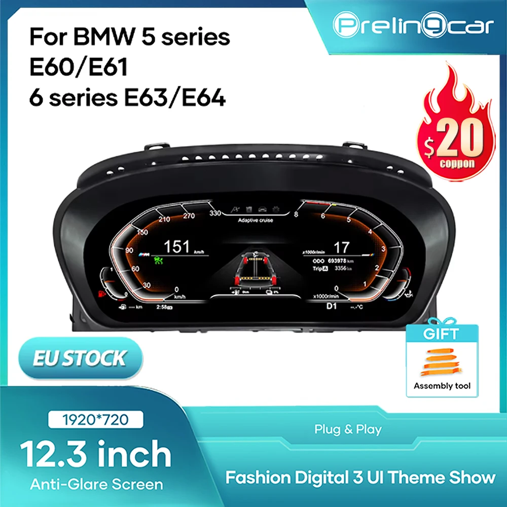 12.3' Digitale Dashboard per BMW 5 Serie E60/E61/E63/E64: Tutto ciò che devi sapere sul CIC Digitale