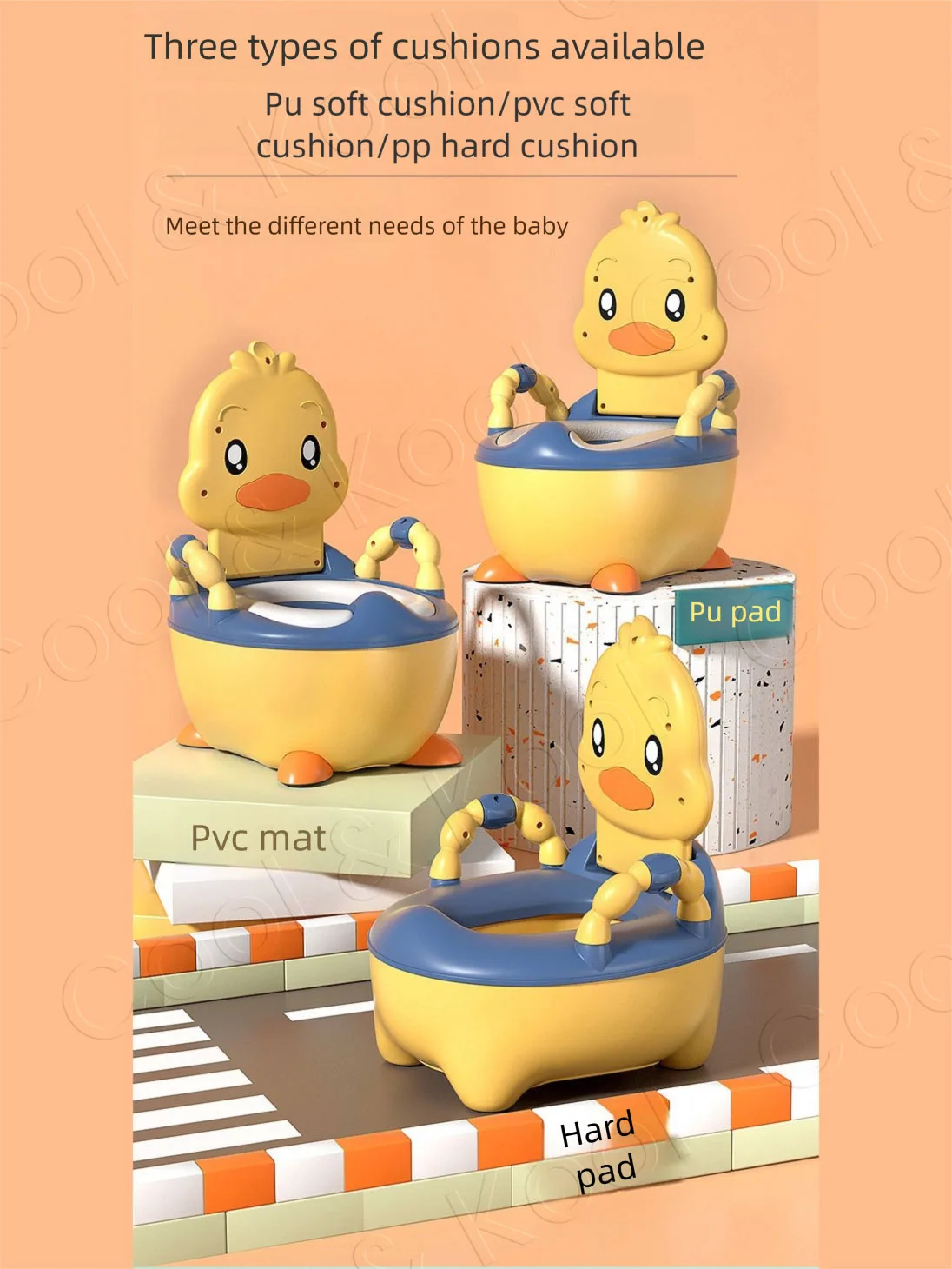 Comfy Potty Training Seat for Kids, Ergonomic Baby Potty Chair & Urinal with Soft Seat for Happy Learning