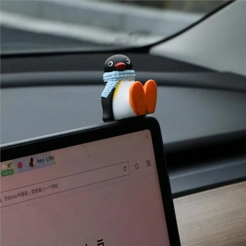 

1PC Car Enhancement - Adorable 6CM Penguin Doll, Window Edge & Console Ornament