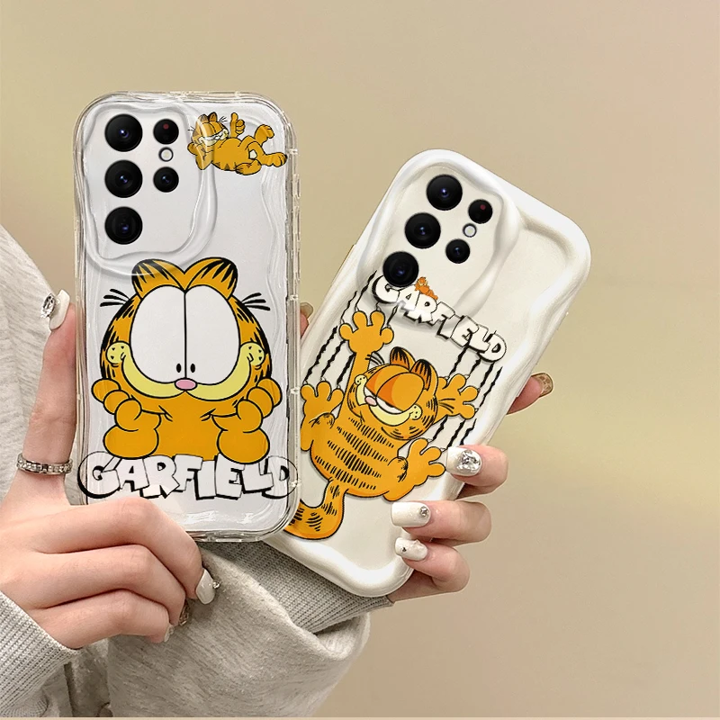 Fun Cartoon G-Garfields Phone Case For Samsung Galaxy A50 A36 A35 A34 A33 A32 A24 A23 A22 A16 A12 A06 M55 M35 M14 Silicone Cover