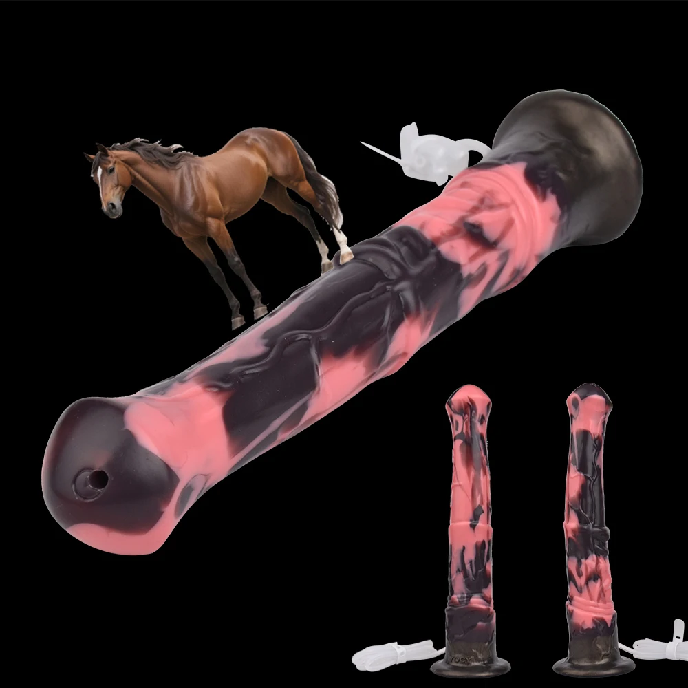 YOCY التدفق طويل الحصان القضيب سيليكون الشرج موسع مع مصاصة الإناث الاستمناء الوحش دسار الجنس لعب لتدليك الكبار