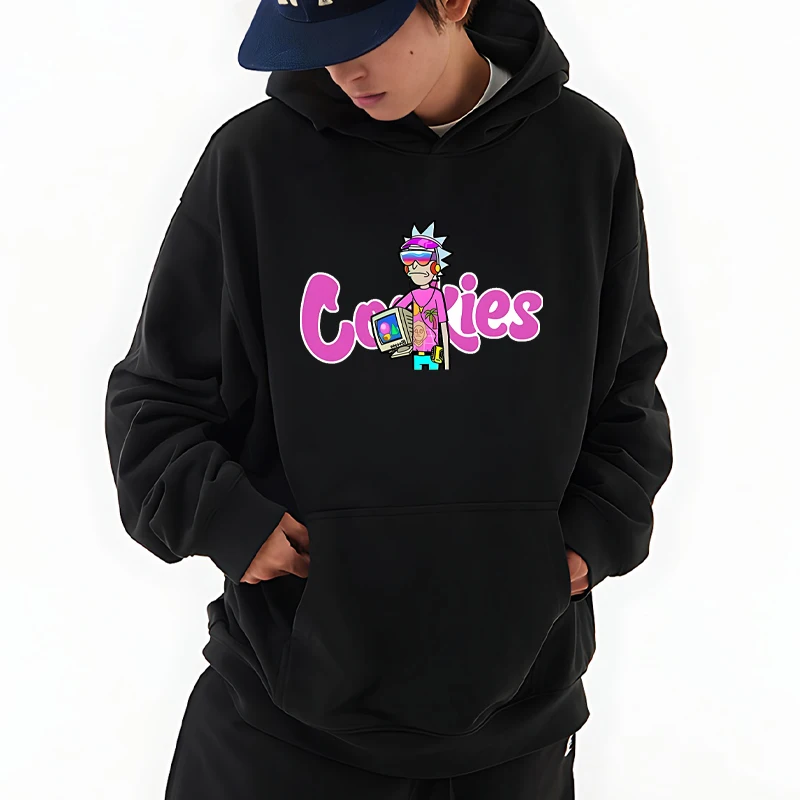 

2025 New Anime Cookies Printed Hoodie Men women Fleece Autumn and Winter oversized Sweatshirts harajuku fashion pullover Unisex