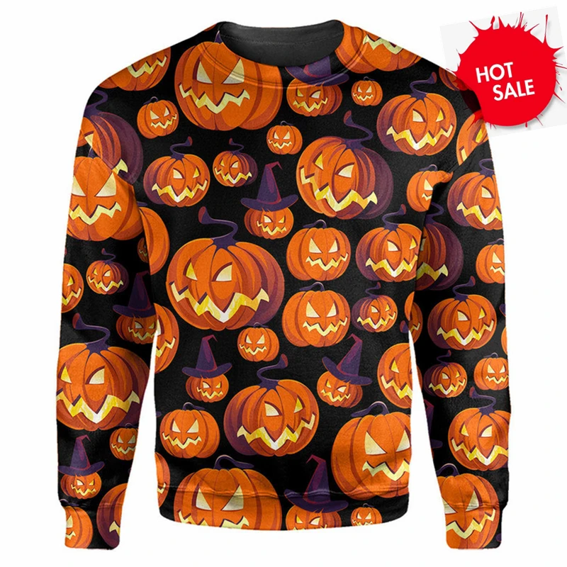 

Skeleton Sweater Y2k Clothes Men Hoodies Pumpkin Ghost Male Sweatshirt Hoody Halloween 2025 3D Printed Sweatshirt Kids Sweaters